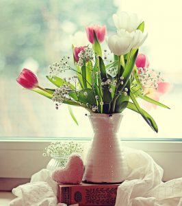 tulips, flowers, vase